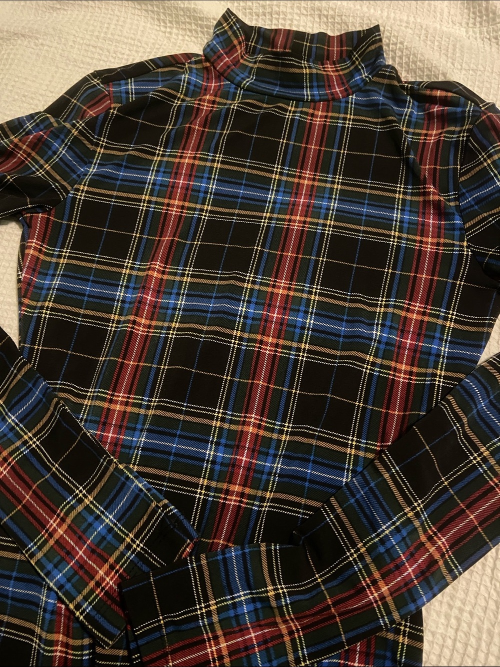 Forever 21 plaid turtle neck bodysuit